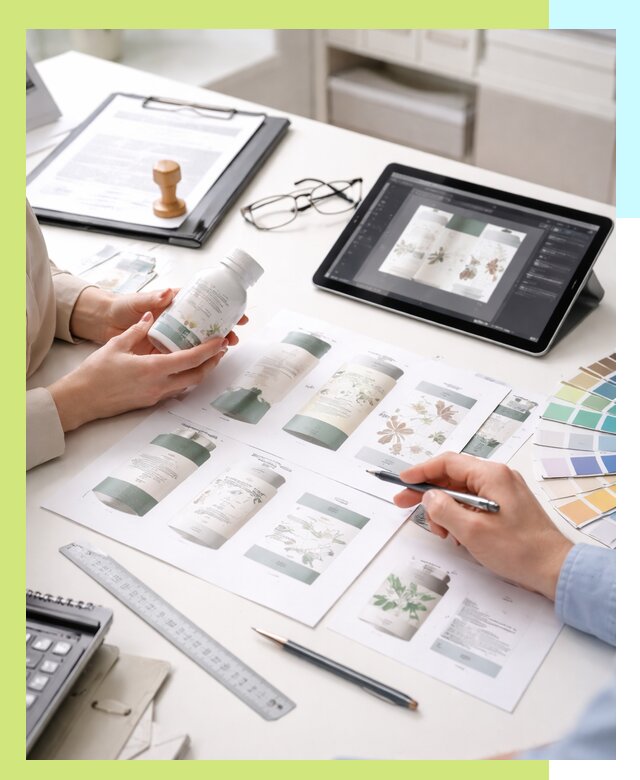 Профессиональная разработка дизайна и текста этикетки продукции в Ревде