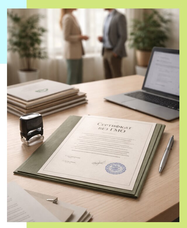 Сертификат без ГМО в Ревде от 7934 р. оформить срочно Алешин-Рвд